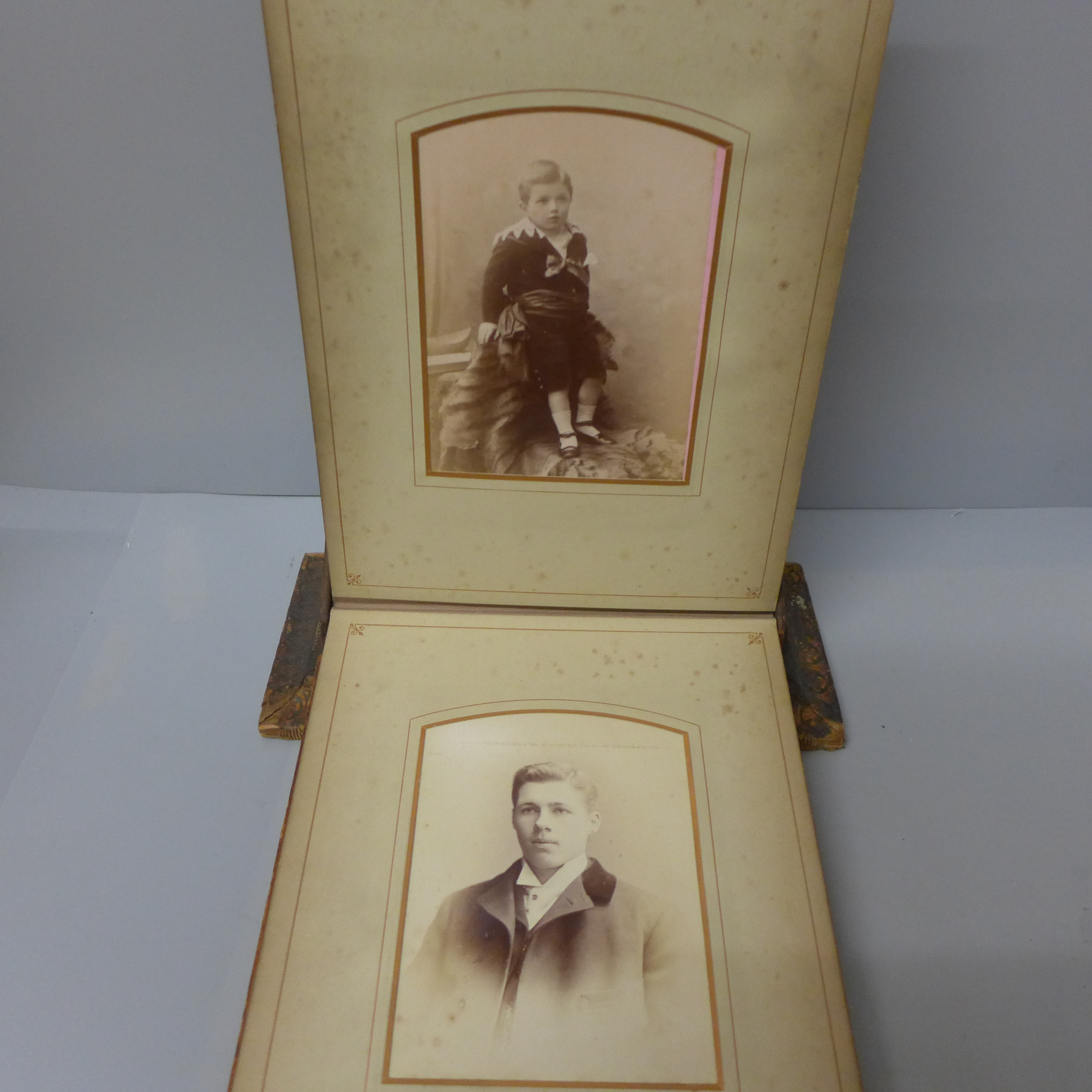 An album on stand containing twenty-two Victorian cabinet cards - Image 4 of 4