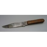A knife marked 'Original Bowie Knife', 25cm