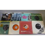 Thirty-one rock n roll and other 1960's 7" singles including The Gun, Golden Earring, Shane