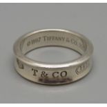 A Tiffany & Co. silver ring, 9.7g, X/Y