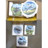 Wedgwood and Royal Doulton RAF and other aircraft themed collectors plates (15) **PLEASE NOTE THIS
