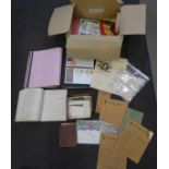 A collection of military related ephemera including pictures, automatic rifle pamphlet, etc.