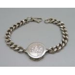 A silver SOS Talisman bracelet, 34g