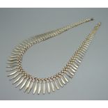 A silver necklet, 41g, 45.5cm