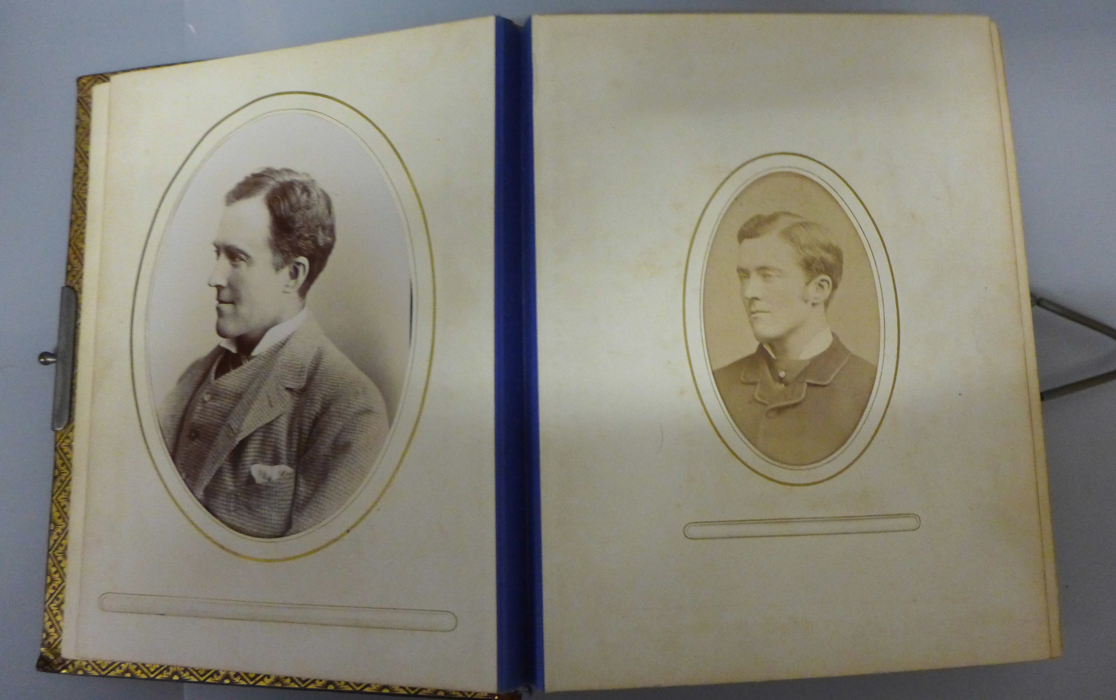 An album of thirty-six carte de visite and cabinet cards