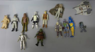 A collection of vintage Star Wars figures