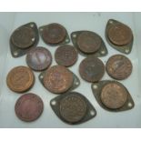 A small collection of trade medallions for letters or correspondence blind stamps