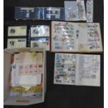 Stamps: a box of stamps and covers, loose and in four albums