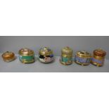 Six Franklin Mint House of Faberge musical trinket boxes