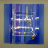 An Anita Franzens studio glass square dish