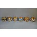 Four Franklin Mint House of Faberge musical trinket boxes, boxed