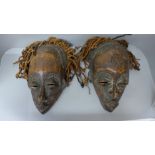 A pair of Congolese fertility masks