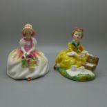 Two Royal Doulton figures, Picnic by M. Davies, HN2308 (circa 1965-88) and Monica by L. Harradine,