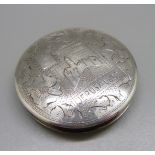 An 833 silver Jerusalem compact, 35g