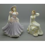 A Royal Worcester figure, Catherine and a Royal Doulton figure, Summer's Day