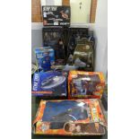 Dr Who and Star Trek figures and models, boxed and a K-9 model