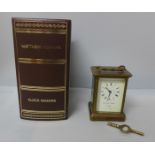 A Matthew Norman four glass sided brass timepiece, boxed