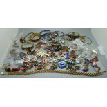 A collection of cloisonne jewellery