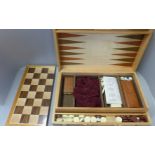 An oak cased games compendium