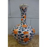 An Imari vase and cover, cover with small chip, 36cm