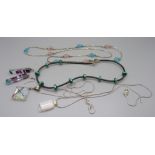 Silver and Art glass jewellery