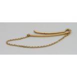 A 9ct gold tie bar, 3.9g