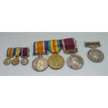 A pair of WWI medals to 22511 Pte. J. Rooney, R. Innis. Fus., and two medals to 6972242 Sjt. A.J.