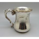 A silver mug, Birmingham 1902, 86g
