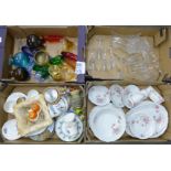 Four boxes of mixed china and glass **PLEASE NOTE THIS LOT IS NOT ELIGIBLE FOR POSTING AND PACKING**