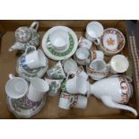 Coalport Indian Tree part tea set, a set of Elizabethan coffee cups and saucers, and one other