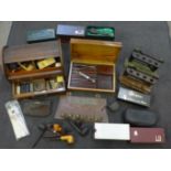 A large collection of pipes, boxed and loose, including Meerschaum, Dunhill, three pipe racks, and