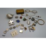 A collection of jewellery, cufflinks, a pair of spectacles, etc.