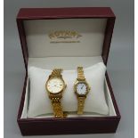 Two lady's Rotary wristwatches, with one box