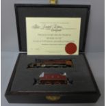 A Bachmann Branch-Line limited edition Royal Scot locomotive and tender, cased with certificate