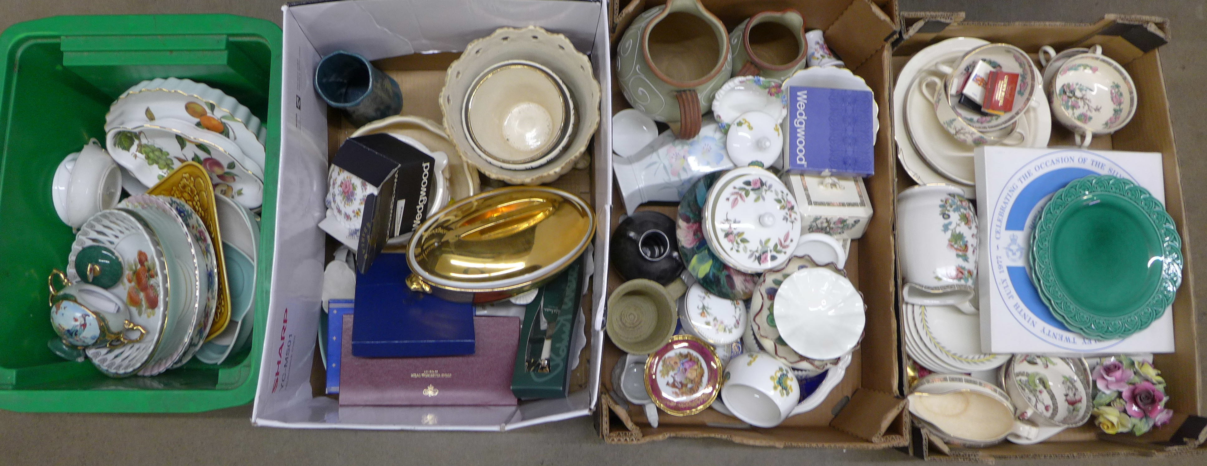 Four boxes of mixed decorative china **PLEASE NOTE THIS LOT IS NOT ELIGIBLE FOR POSTING AND