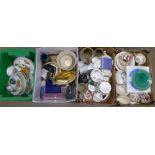 Four boxes of mixed decorative china **PLEASE NOTE THIS LOT IS NOT ELIGIBLE FOR POSTING AND