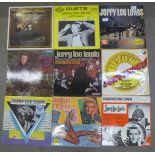 Eighteen Jerry Lee Lewis LP records and The Sun Years boxset