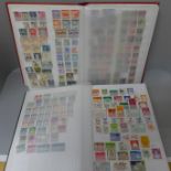 Stamps; two large stock books containing ranges of European (mainly West) stamps