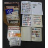 Stamps; a box of stamps, covers, presentation packs, etc.