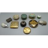 Pill boxes, compacts, etc.