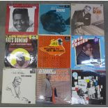 Eighteen Fats Domino LP records including early releases, HA-P2073, CSD 1543 AND HA-P2087