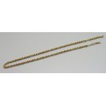 A 9ct gold rope chain, a/f, 4.8g