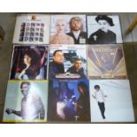 A box of over seventy various LP's; 1960's, 70's and 80's **PLEASE NOTE THIS LOT IS NOT ELIGIBLE FOR