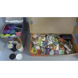 A large collection of Pogs, Tazos and slammers