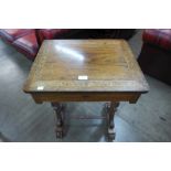 A Regency inlaid rosewood side table