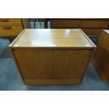 A teak record cabinet