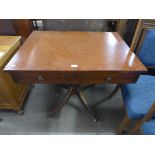 A George IV mahogany two drawer library table