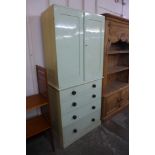 A Victorian painted pine housekeeper's cupboard