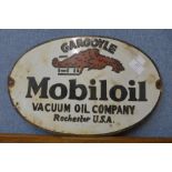 A Mobil Gargoyle metal advertising sign