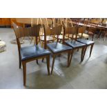 A set of four afromosia dining chairs